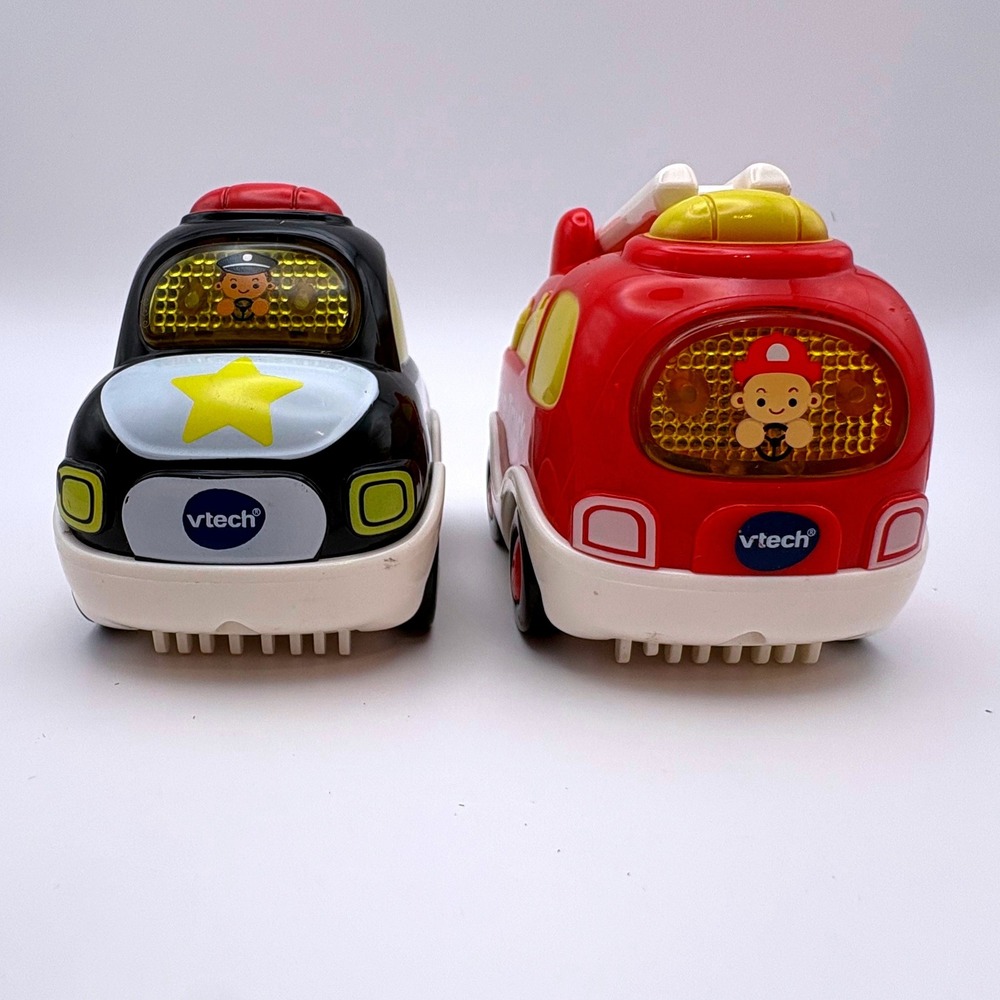 VTech Go Go Smart Wheels Police Car and Fire Truck Emergency Vehicle Toy Set